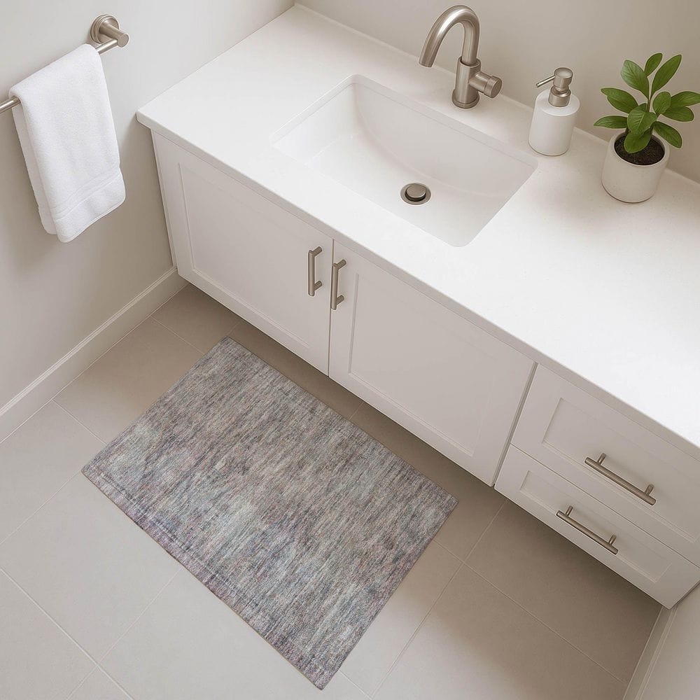 Mayfield Premium Machine Washable Abstract AMF1631 Pewter 2 ft. x 3 ft. Area Rug price history on PriceWatchPro
