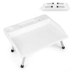 Folding Fish Cleaning Table Outdoor Hunting Cutting Table for Camping, Dock and Beach, White