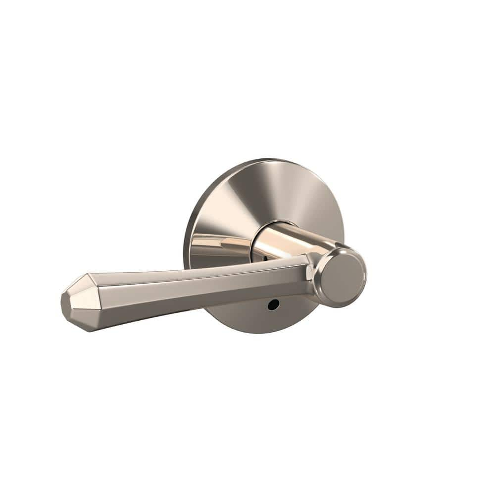 Schlage Custom Dempsey Polished Nickel Kinsler Trim Combined Interior Door Lever Fc21 Dmp 618 Kin The Home Depot