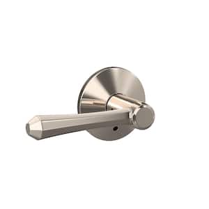 Schlage Accent Satin Nickel Privacy Bed/Bath Door Handle F40 V ACC 619 -  The Home Depot