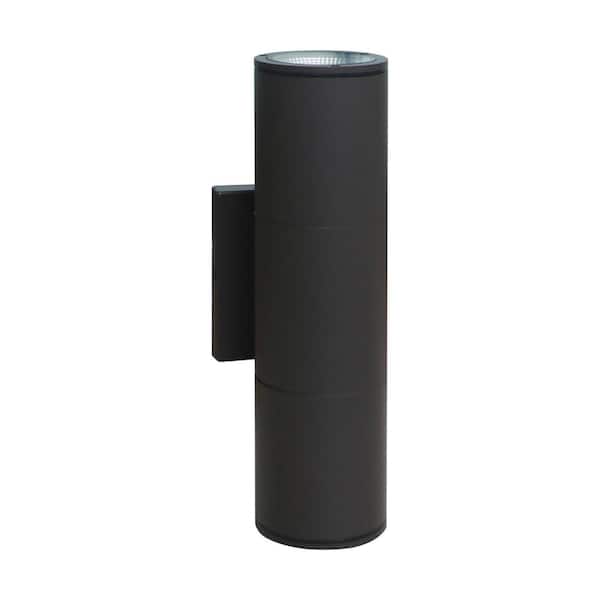 SATCO Architectural Bronze Indoor/Outdoor Hardwired Cylinder Sconce with Integrated LED