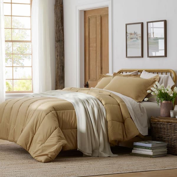 Company Cotton Garment Wash Wheat Twin/Twin XL Cotton Percale Comforter