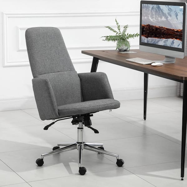 Vinsetto Grey, Ergonomic Home Office Chair High Back Armchair Computer Desk  Recliner with Footrest, Mesh Back, Lumbar Support 921-233V80GY - The Home  Depot