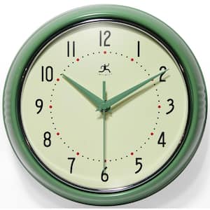 Retro Round Green Wall Clock