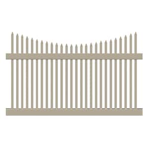 Barrington 4 ft. H x 6 ft. W Khaki Vinyl Picket Fence Panel Kit