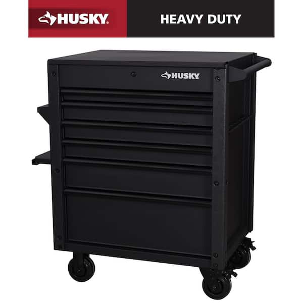 Tool Storage 31 in. W 6-Drawer Black Rolling Tool Cart