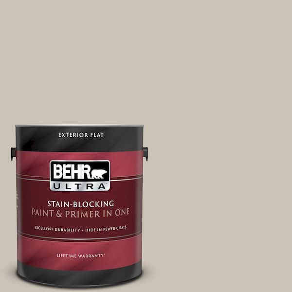BEHR ULTRA 1 gal. #UL170-9 Sculptor Clay Flat Exterior Paint and Primer in One
