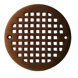 5 in. Round Cast Brass Heavy Duty Coverall Strainer in Old World Bronze for Shower/Floor Drains