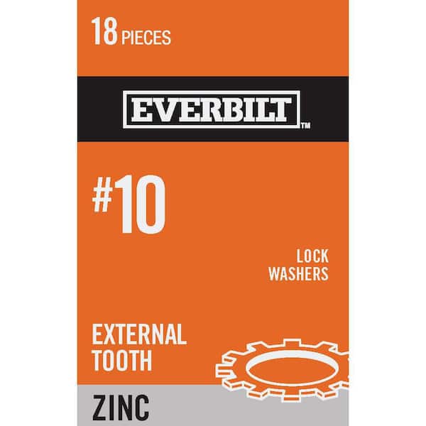Everbilt #10 Zinc-Plated External Tooth Lock Washer (18-Piece)
