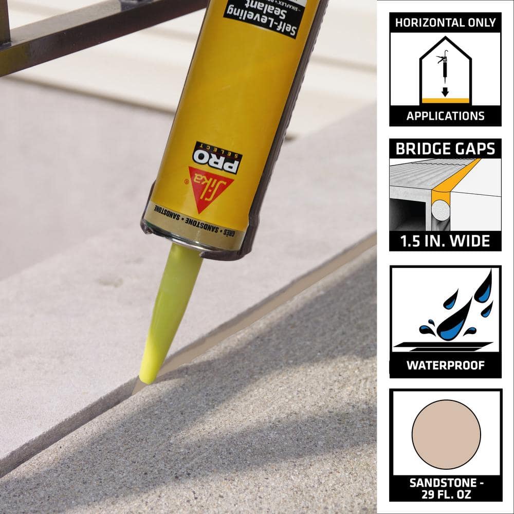 Sika 29 fl. oz. Sikaflex Self-Leveling Horizontal Joint Elastic Polyurethane Sealant in Sandstone