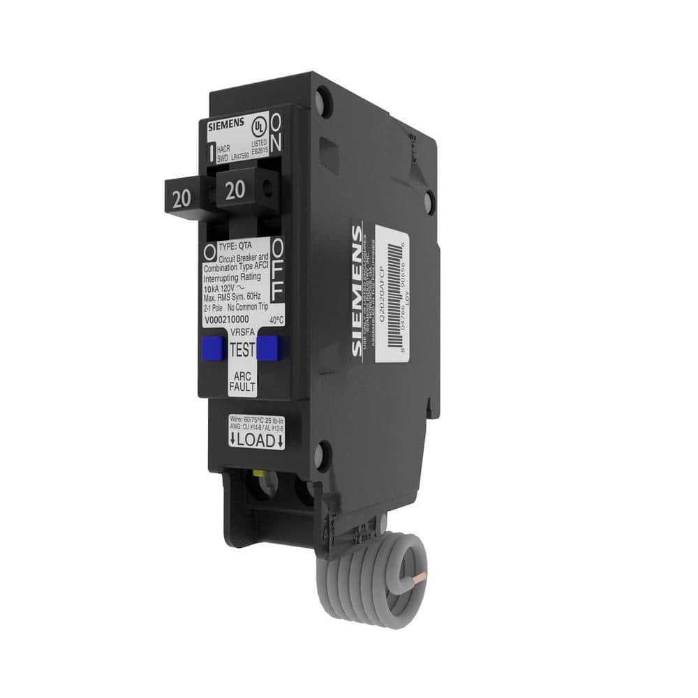20 Amp 120-Volt 1-Pole Tandem CAFCI Type QTA Circuit Breaker RBPU price history on PriceWatchPro