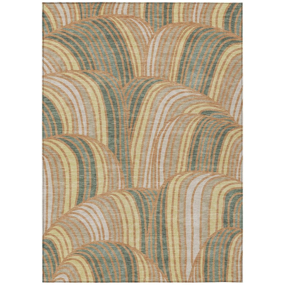 Chantille Machine Washable Indoor/Outdoor Abstract ACN2546 Copper 5 ft. x 7 ft. 6 in. Area Rug price history on PriceWatchPro