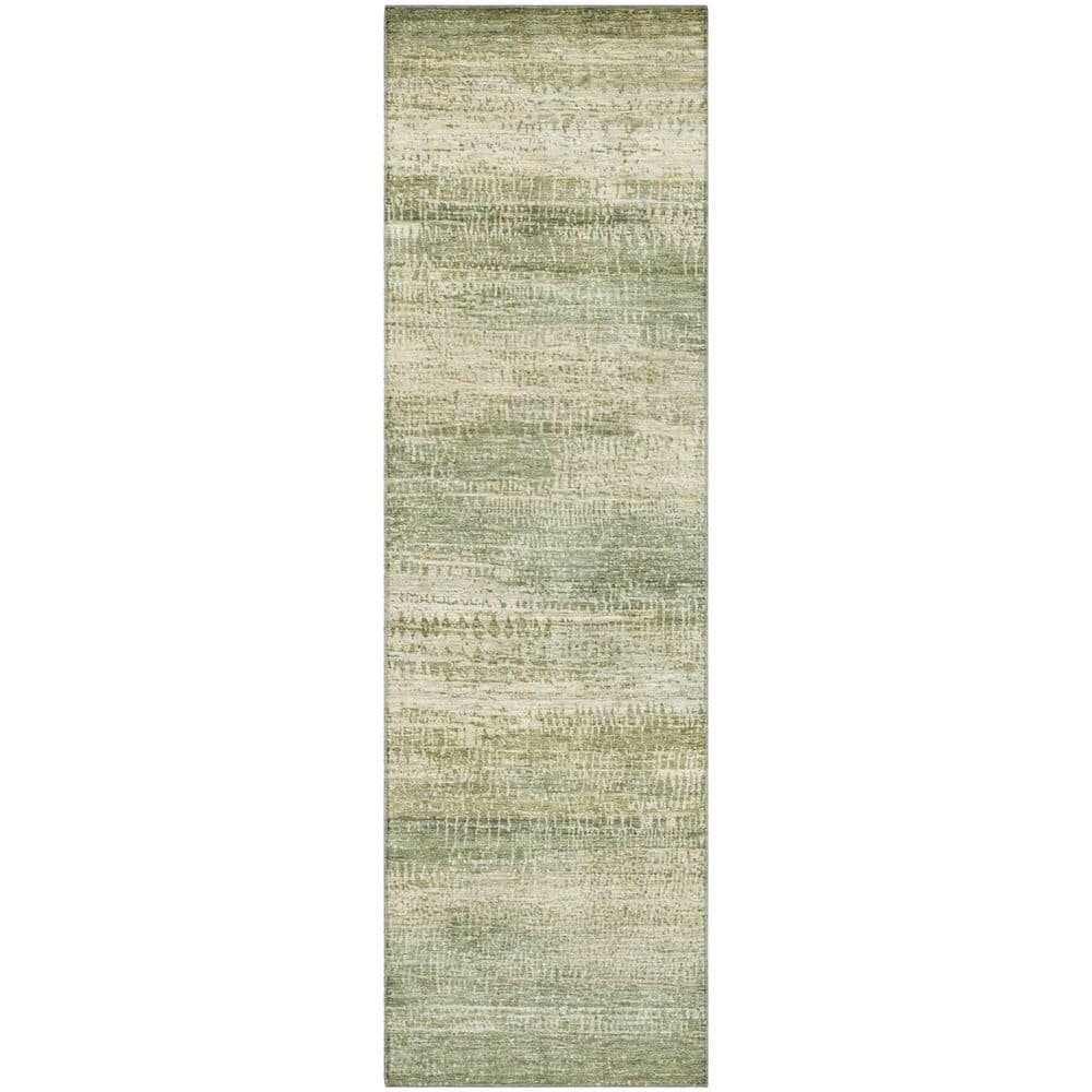 Mayfield Premium Machine Washable Abstract AMF2089 Aloe 2 ft. x 7 ft. Runner Rug price history on PriceWatchPro