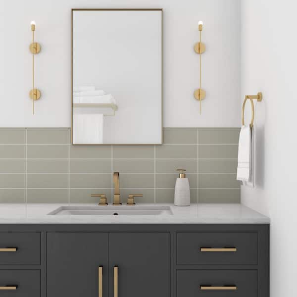 Restore Natural Gray Matte 1/2 in. x 12 in. Glazed Ceramic Jolly Trim Tile (0.48 sq. ft./case)