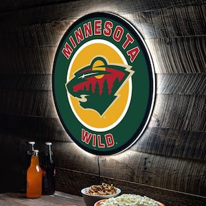 Minnesota Wild Round 23 in. Plug-in LED Lighted Sign