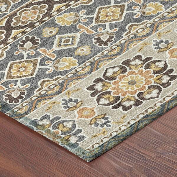 Chantille Machine Washable Indoor/Outdoor Abstract ACN2677 Gray 10 ft. x 14 ft. Area Rug