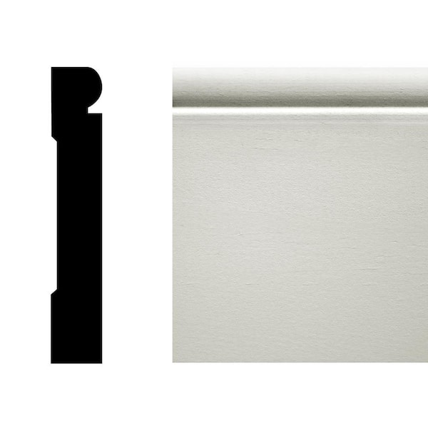 CMPC WM 753 9/16 in. x 3-1/4 in. x 144 in. Pine Primed Finger-Jointed Base Moulding Pro Pack 120 LF (10-Pieces)