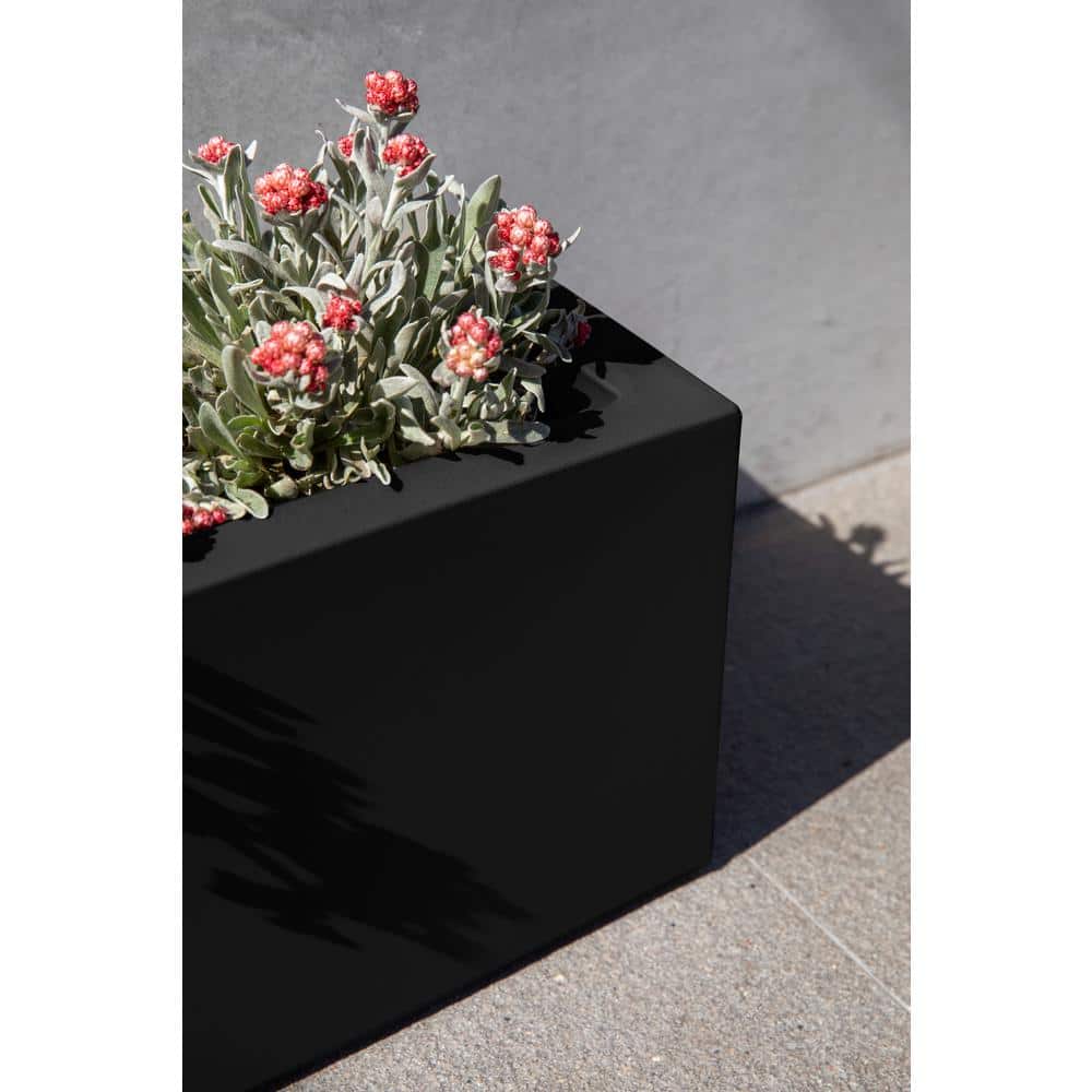 Black 36'' Recycled Plastic Window Box Planter