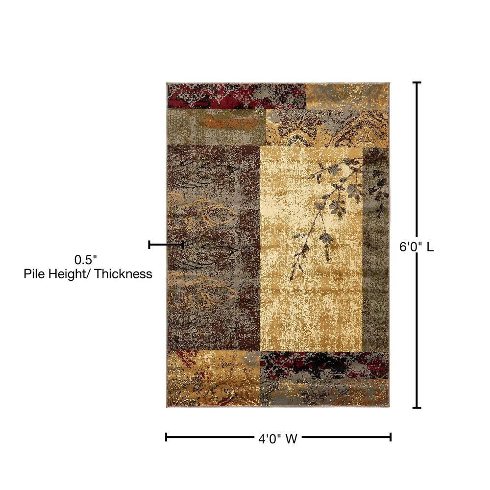 Handmade Braided Spot 4' x 6' Easy-Care Black Synthetic Rug