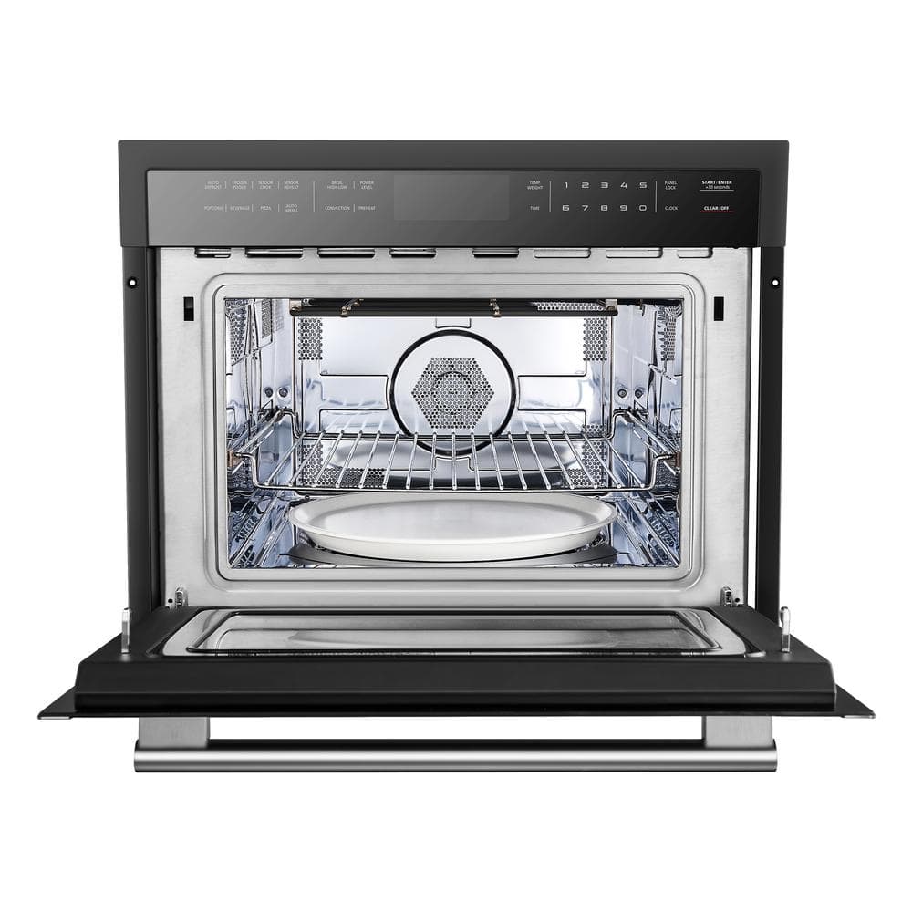 Oliena Black Stainless Steel 24-Inch Microwave Convection Oven Combo