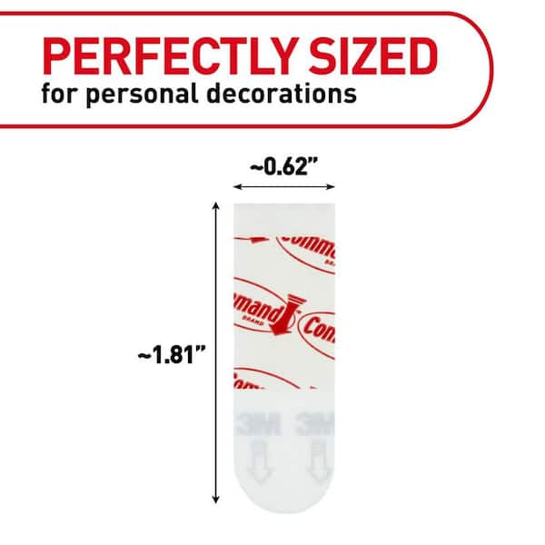 Poster Strips, White, Damage Free Decorating, 136 Command Strips