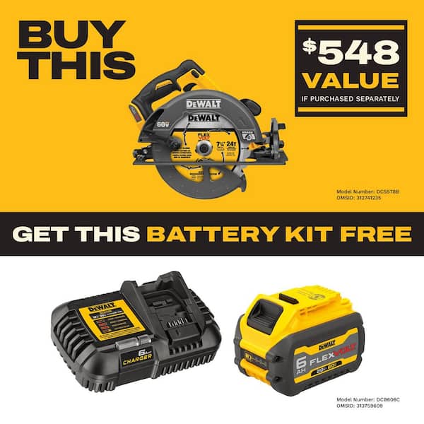 FLEXVOLT 60V MAX Cordless Brushless 7-1/4 in. Circular Saw with Brake (Tool Only)