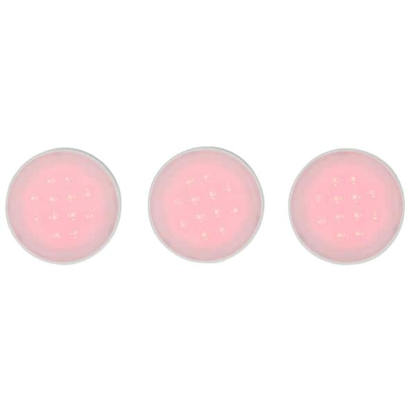 Defiant Battery Operated RGB Color Changing Dimmable LED White Puck Light  with Remote Control (3-Pack) H-86RF-RGB-3PK - The Home Depot