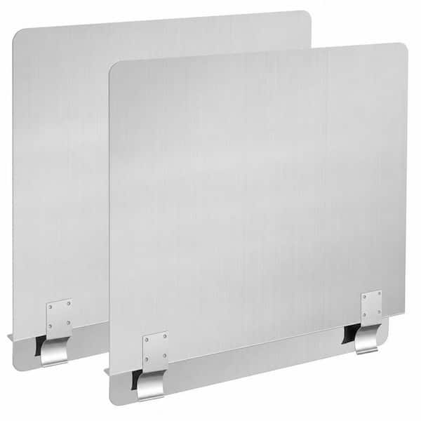 2-Pack 20.5 in. W x 13.5 in. H Stainless Steel Fryer Splash Guard, Side Stove Splash Guard for Stop Oil from Splatte
