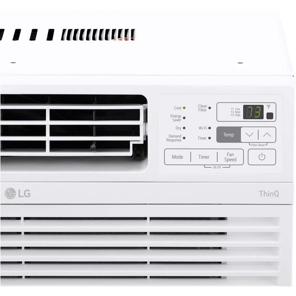 LG 10,000 BTU White Smart Window Air Conditioner with Remote