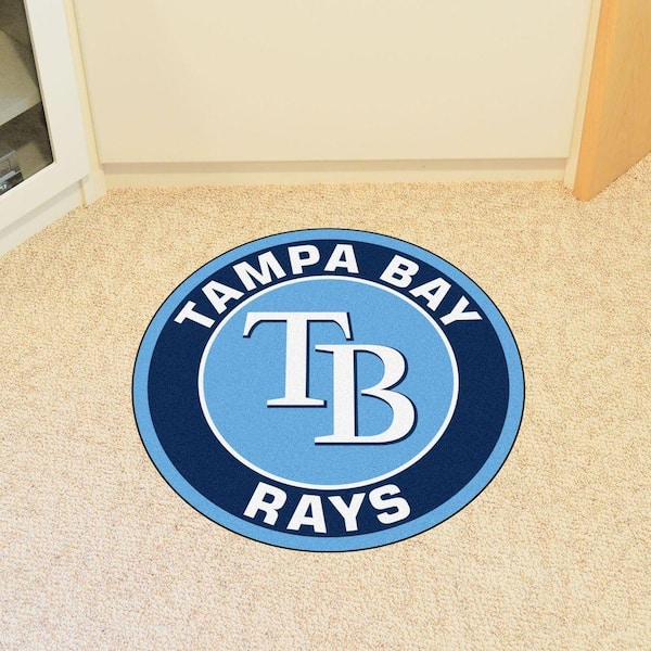 MLB Tampa Bay Rays Navy 2 ft. x 2 ft. Round Area Rug