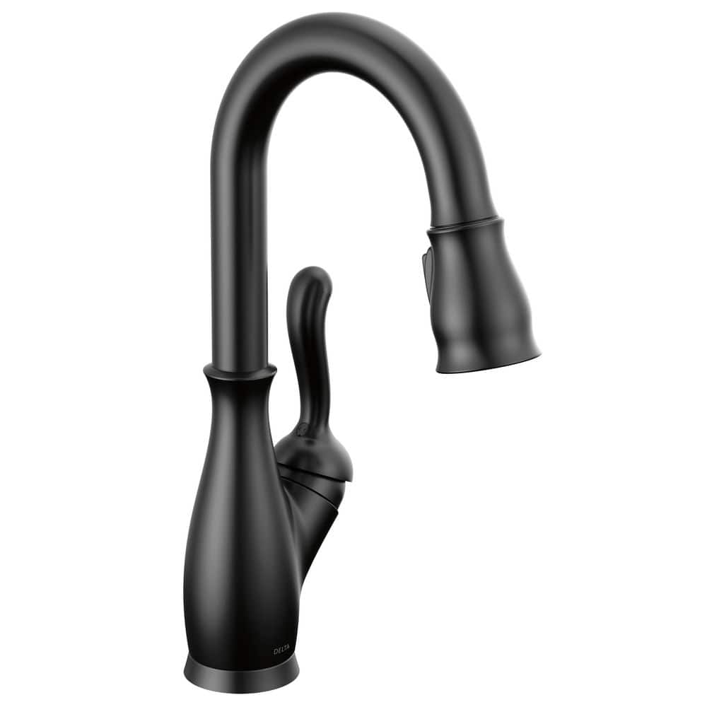 Delta Leland SingleHandle Bar Faucet in Matte Black 9678BLDST The