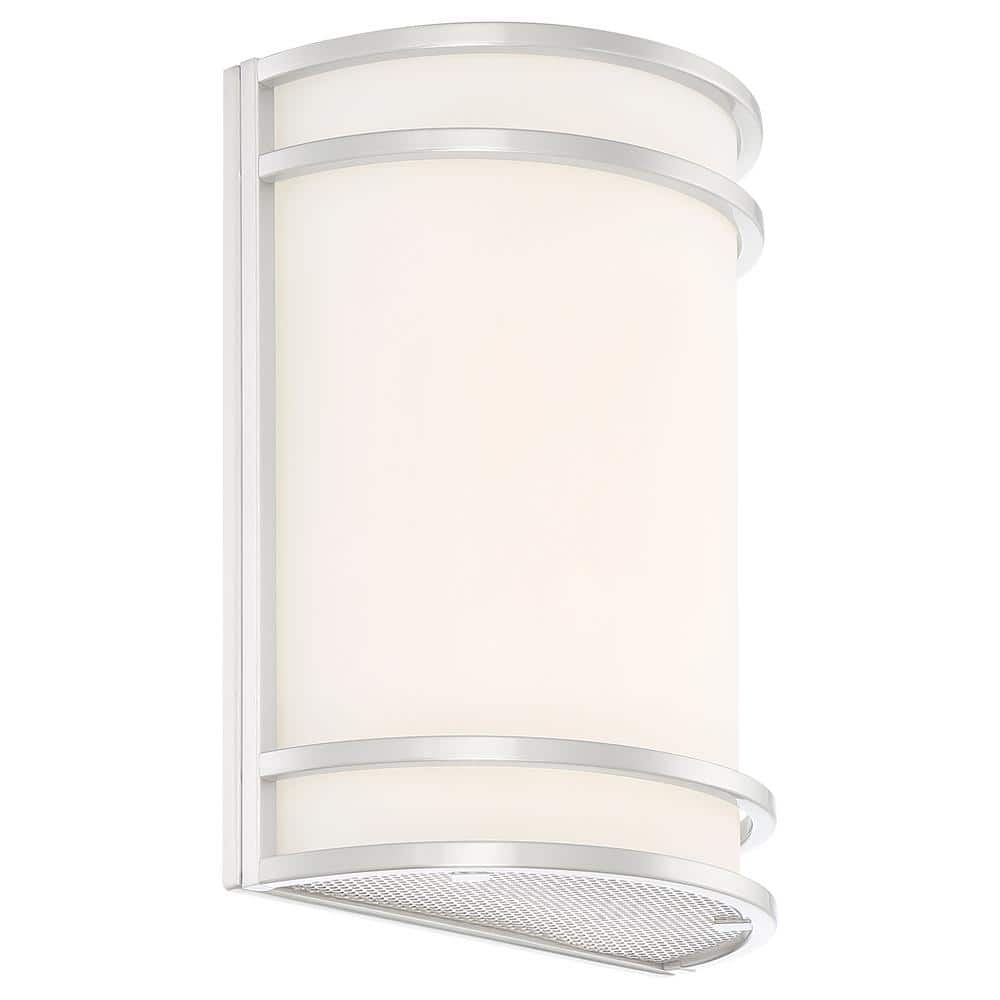 Brushed Steel Dimmable Cylinder LED Wall Sconce