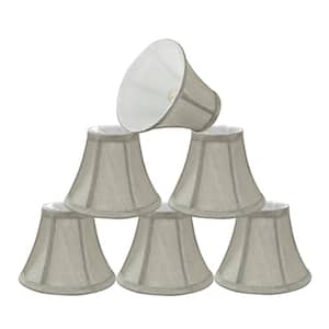 6 in. x 5 in. Grey Bell Lamp Shade (6-Pack)