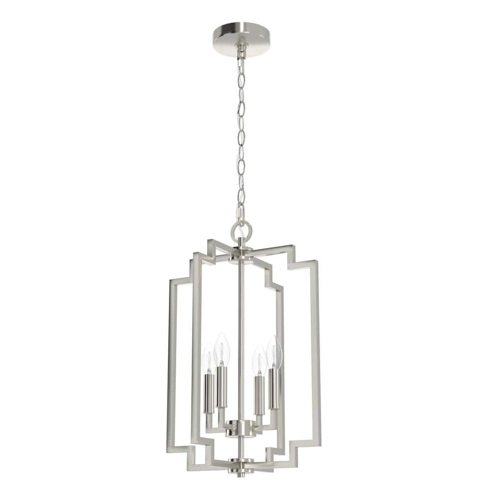 Zoanne Brushed Nickel 4-Light 14" Pendant