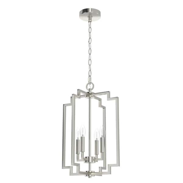Zoanne 4-Light Brushed Nickel Island Pendant Light
