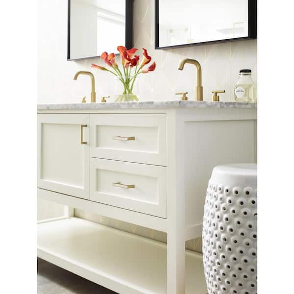 Monument 3 in. (76mm) Modern Golden Champagne Bar Cabinet Pull