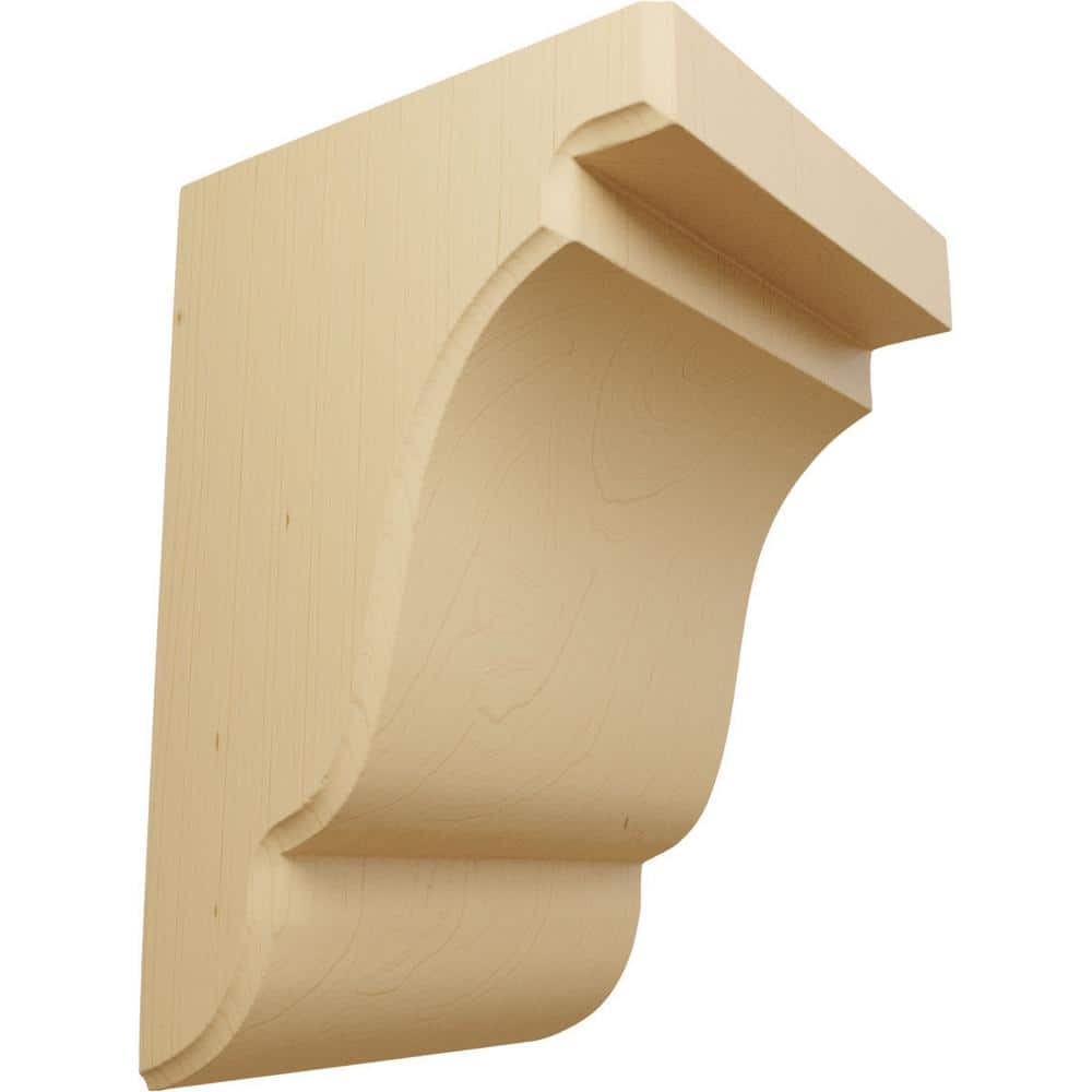 Ekena Millwork 5-1/4 in. x 5 in. x 7-1/2 in. Unfinished Alder Bedford Corbel