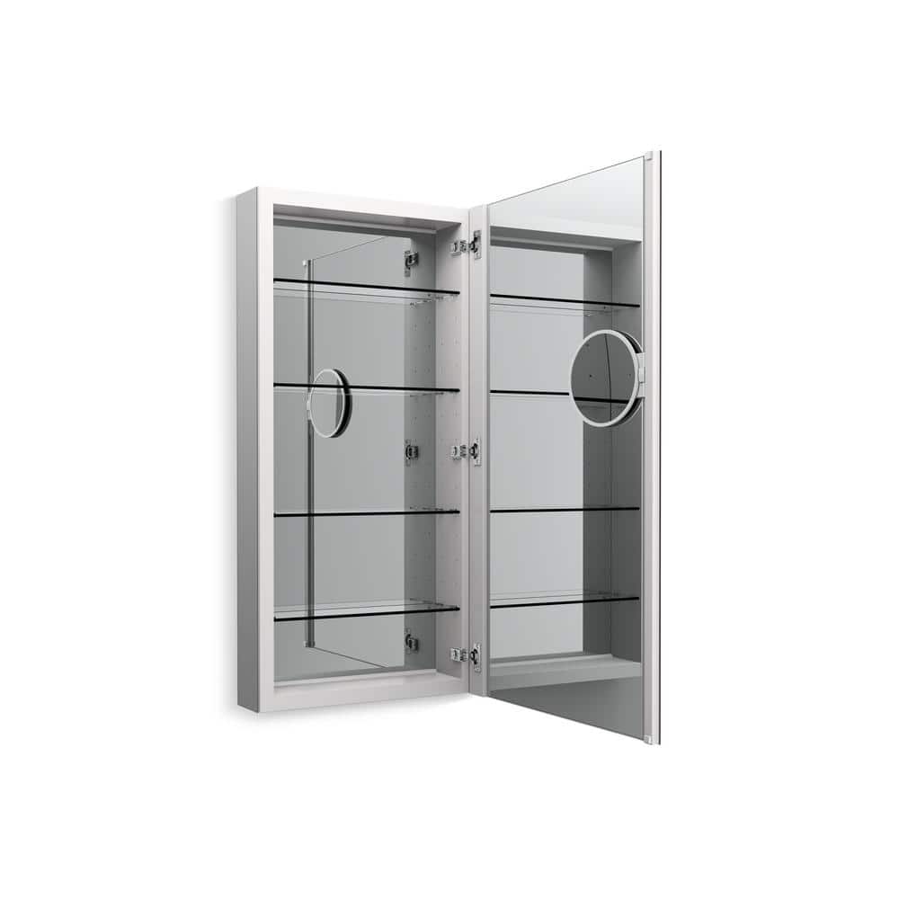 Verdera 40" x 20" Silver Aluminum Medicine Cabinet with Mirror