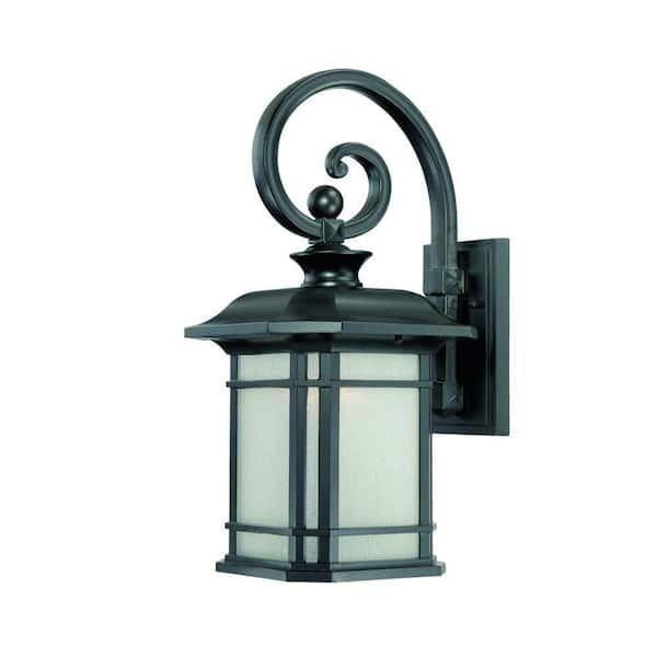 Acclaim Lighting Somerset Collection 1-Light Matte Black Outdoor Wall Lantern Sconce