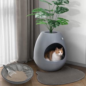 8-in-1 Eggloa6 Hidden Cat Litter Box Enclosure Planter, Plant Litter Box