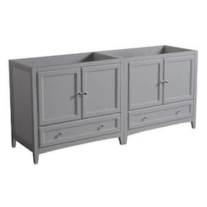 Oxford 71 in. W Traditional Double Bath Vanity Cabinet Only in Gray