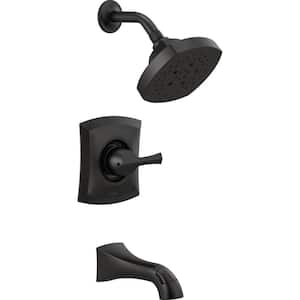 Pierce Single-Handle 5-Spray Tub and Shower Faucet in Matte Black (Valve Included)