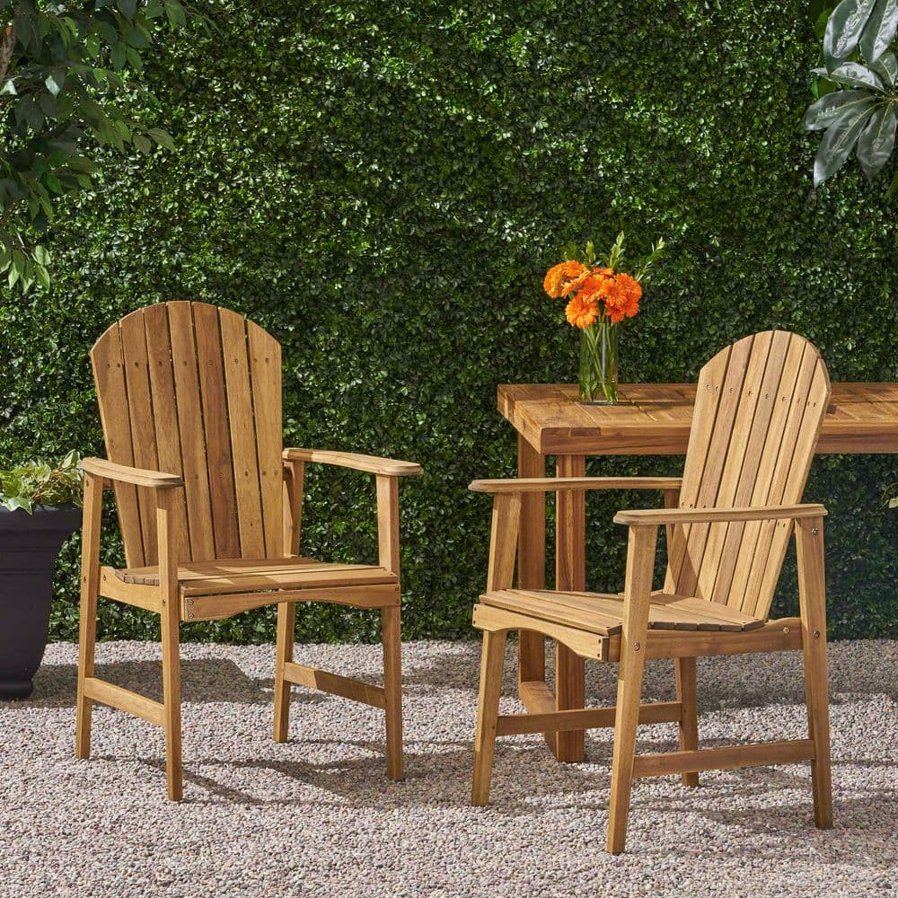 Natural Acacia Wood Adirondack Outdoor Dining Chair Set of 2 price history on PriceWatchPro