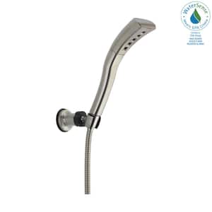 1-Spray Patterns 1.75 GPM 2.34 in. Wall Mount Handheld Shower Head with H2Okinetic in Stainless