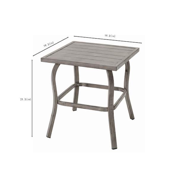 Teak 18 in. Square Wood Outdoor Side Table, Small Folding Picnic