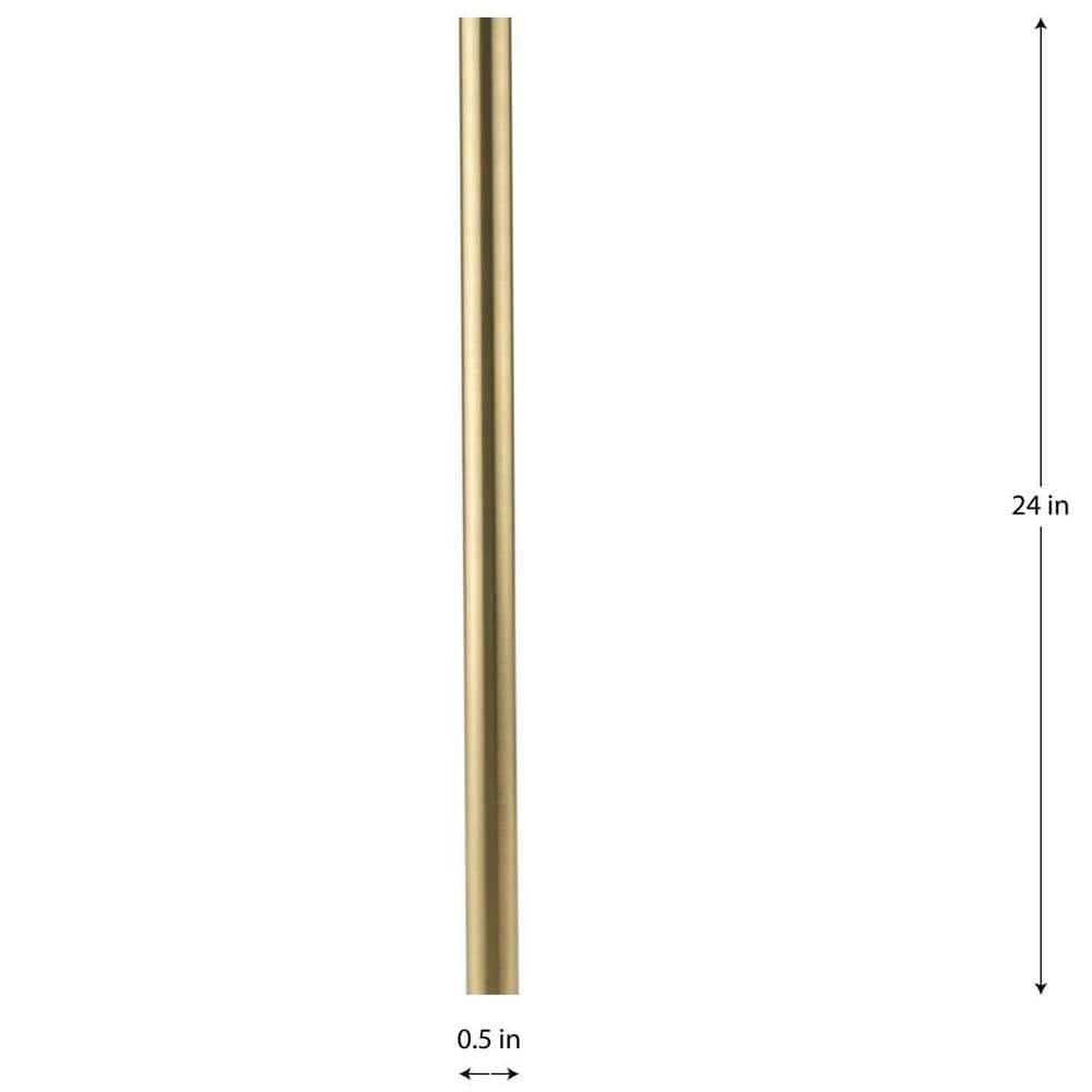 Brushed Gold 24" Metal Pendant Stem Extension Kit