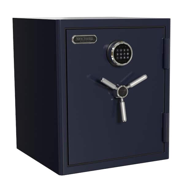 SANCTUARY Sanctuary Platinum 3.32 cu. ft. Fireproof and Waterproof Home and Office Safe, Navy Blue