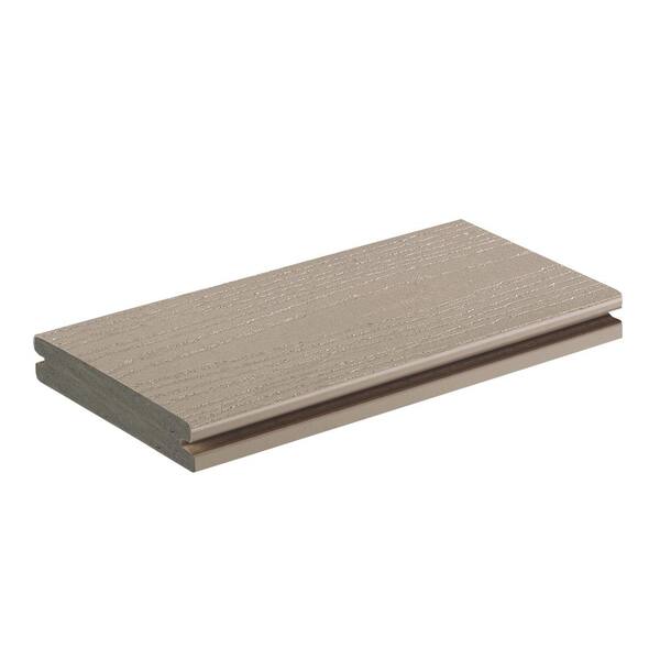 TimberTech Advanced PVC Harvest 5/4 in. x 6 in. x 1 ft. Square Slate Gray PVC Sample (Actual: 1 in. x 5 1/2 in. x 1 ft)