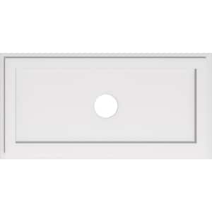 36 in. W x 18 in. H x 4 in. ID x 1 in. P Rectangle Architectural Grade PVC Contemporary Ceiling Medallion