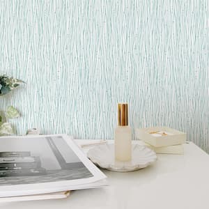 String of Pearls Sea Glass Removable Peel and Stick Vinyl Wallpaper, (Covers 28 sq. ft.)